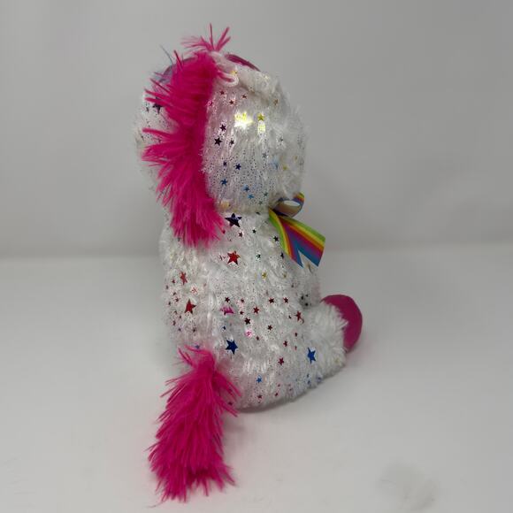 Toy Factory 10 inch Starry Unicorn, White/pink - Picture 3 of 8